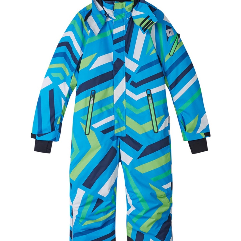 Reima Kids or petite women One Piece Snowsuit - Blue and Green